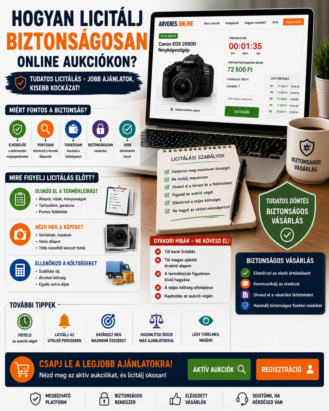 Hogyan licitálj biztonságosan online aukciókon?